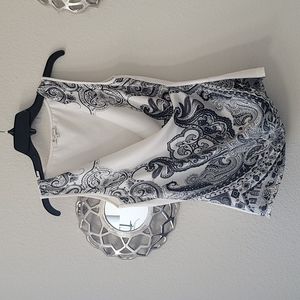 Etro Black and White Paisley Blouse